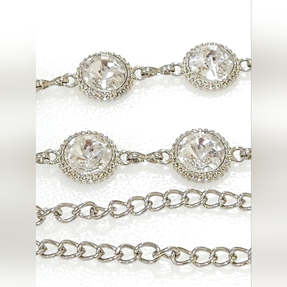 Round Clear Rhinestones Adjustable Belt - Picture 5 of 12